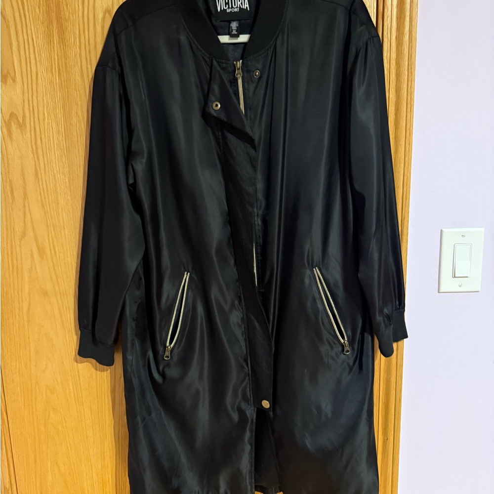 PINK Victoria's Secret Black Long Jacket